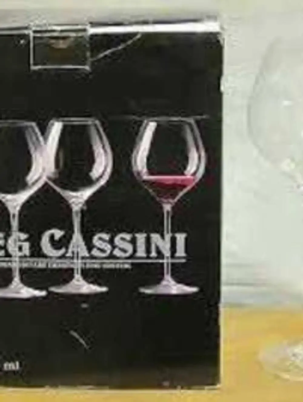 NEW IN BOX OLEG CASSINI FINE CRYSTAL PINOT NOIR 23 OZ GLASSES, SET OF 4